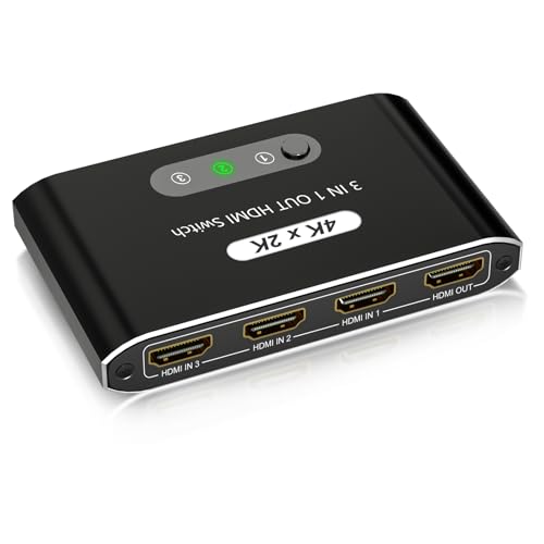 Splitter 4K HDM I con telecomando, 3 in 1 Out