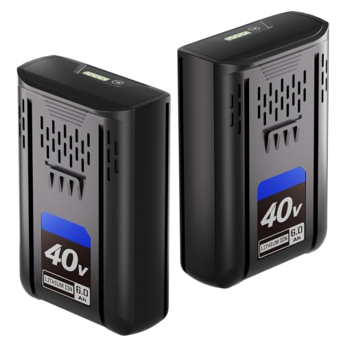 Image of 2 Pack 6.0Ah Lithium-ion Replacement for Kobalt 40V Battery Compatible with KPM1040A-03, KM-1640-06, KM 4040-06,Cordless Power Tool Battery-Black