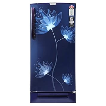 Shiva Enterprises 190 L 5 Star Inverter Direct-Cool Single Door Refrigerator with Jumbo Vegetable Tray (RD 1905 PTDI 53 GL BL, Glass Blue, Base Stand with Drawer)