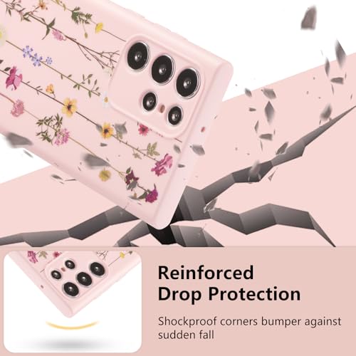 Coque antichoc Samsung S23 Ultra souple et fine avec motif floral