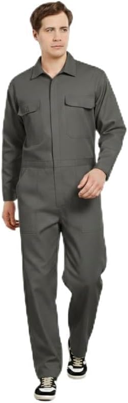 Trendy Uniform Plain Boiler Suit Men'S Cotton boiler suit/boiler suit For Industrial/Full Sleeves Coverall/Mechanic Painter Workwear, Size-Medium, Colour-Grey