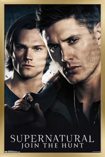Trends International Supernatural - Brothers Wall Poster, 14.725" x 22.375", Gold Framed Version