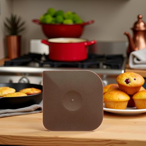Image of Brown Pan Scrapers,Dish Scraper for Cast Iron,Cast Iron Cleaner Scraper Food Scraper,Non Scratch for Pot Cleaning Scraper Cleaning Grease