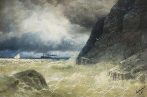 Paysage marin Ivan Aivazovsky grand format 90x58cm pour habiller un mur vide facilement