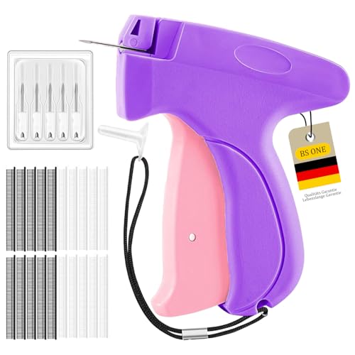 Stitch Gun for Clothes Stitchy Quick Clothing Fixer Portable Instant Stitch Tag Gun for Sewing/Quilting/Fixing with 6 Needles 2000 Black & 2000 White 5mm Micro Tagging Gun Fasteners