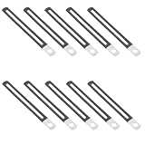 10 Pezzi Clip Fermacavo in Ferro e Plastica Nero, Profilo Basso