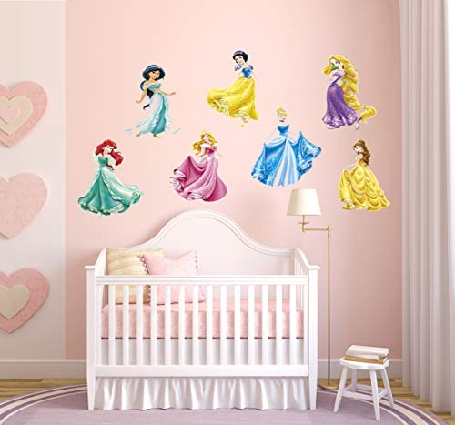 SchwartsCount Princess Wall Decals, Girls Disney Wall Stickers Removable Peel and Stick Decor for Baby Nursery, Girls Bedroom Living Room Wall Mural Decals 30x90cm (C013-P)â€¦