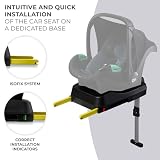 Kinderkraft Mink FX Podstawa fotelika samochodowego, podstawa ISOFIX, kompatybilna z Mink PRO i-Size 40-75 cm, szybka instalacja, prawidłowe wskaźniki instalacji, czarna
