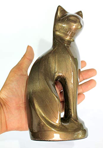 image for eSplanade Cremation urn Memorial Container Jar Pot | Cat Shape URN | M