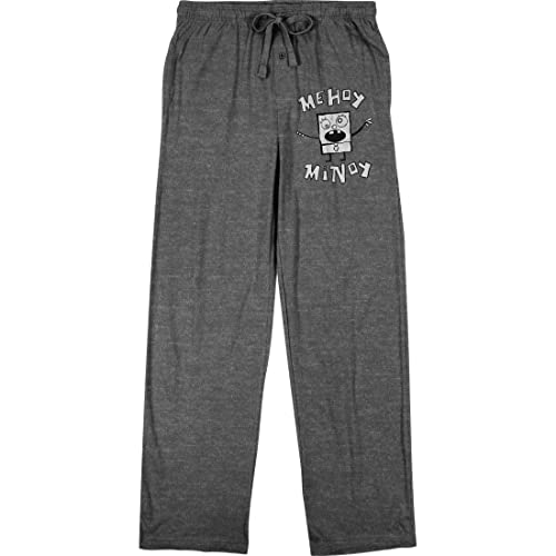 Spongebob Squarepants Me Hoy Minoy Dooblebob Spongebob Men's Charcoal Heather Sleep Pajama Pants