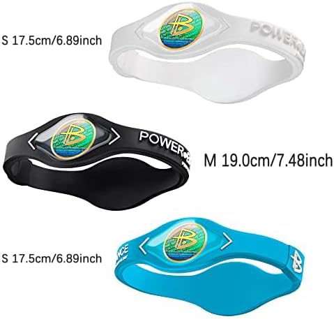 Power Balance The Original Genuine Performance Sports Wristband Bracelet, 3 Pack Bangles, Safe Waterproof Lightweight Durable, Size of S+S+M(S 17CM/M 19.0CM - Image 2