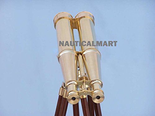 Floor Standing Admiral's Solid Brass Binoculars 62" By Nauticalmart Fully Functional Telescope Binocular Nautical Vintage Collectibles Maritime Gifts #TOP6