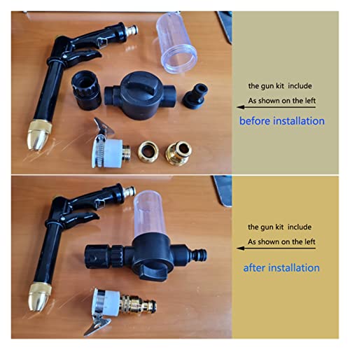 Lavadora de alta presión Pistola de agua Manguera de jardín Boquilla Pulverizador para chorro de agua Olla de espuma Herramienta de limpieza eléctrica del automóvil Dropshipping Pistola de agua de al