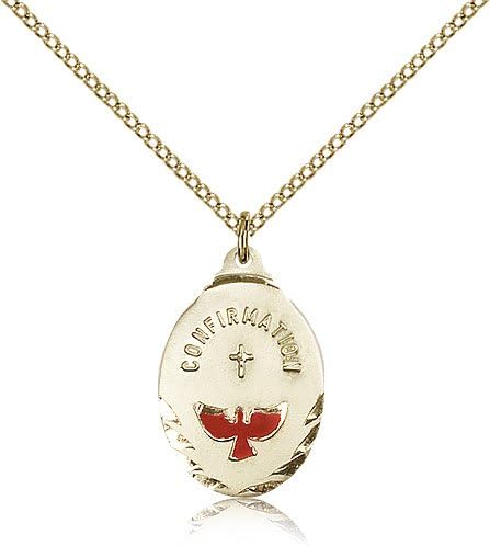 Confirmation Medals - Gold Plated Confirmation Pendant Including 18 Inch Necklace