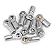 QUE-T 10pcs Metal Link Rod End M4 Ball Joint Head for RC Crawler Car (Silver)