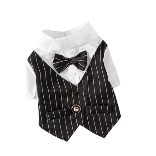 犬服 ペット服犬服猫服 紳士蝶ネクタイ 紳士スーツ ドッグウェア おしゃれ 猫服 結婚式ドッグウエア おしゃれ お散歩お出かけお記念 写真 制服 犬 散歩 正式なビジネスストライプタキシード服