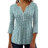 【Elegant Womens Blouses】This womens tops easy to match to creat any style you want for a trendy look in spring and summer. Simple classic design, cozy and stylish, can very good got-up face and neck line, and easy to all-match. 【Material 】 This women...