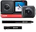 Insta360 ONE R Twin Edition All-in-One Bundle: Action Camera + Bullet Time Handle + Invisible Selfie Stick - Super 5.7K Dual Lens, 4K Wide Angle (SD Card Sold Separately), Authorized Dealer
