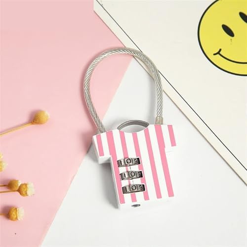 Combination Dress Wire Padlock Code Lock Women Travelling Bag Handbag Wedding Gift Box Cabinet DIY Rarelock 1Pcs(Pink) image 5