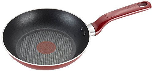 T-fal C91207 Excite Nonstick Thermo-Spot Dishwasher Safe Oven Safe PFOA Free Fry Pan Cookware, 11.5-Inch, Red