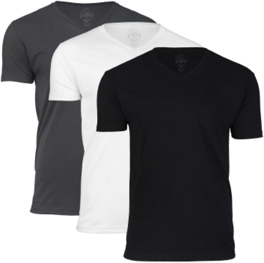 True ClassicMen's V-Neck Short Sleeve T-Shirt, 6-Pack