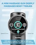 Mini Massage Gun, Pocket-Sized Deep Tissue Massager, 30 Speeds Handheld Muscle Massage Gun, Portable Percussion Massager with 4 Heads, Powerful Massage Gun Cordless the Ideal Gift for Mother's Day
