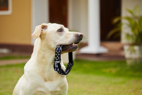 Dog Collar - Thin Blue Line (2 Styles Available) (Small, Stars & Stripes) #TOP4