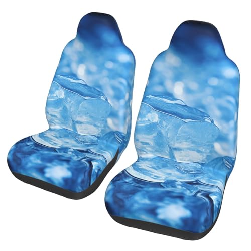 Housse de siège avant universelle bleue pour voiture et VUS x2