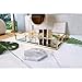 PuTwo Tray Mirror, Gold Dresser Ornate Tray Metal Decorative Tray Jewelry Perfume Organizer Makeup Tray for Vanity, Dresser, Bathroom, Bedroom
