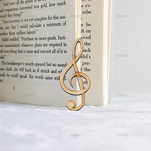 Auear, 60 Pack Musical Notes Wood Cutouts Mini Music Note Wooden Embellishments Unfinished Wood Slices For Diy Crafts Home Wedding Decor Ornaments #TOP6