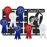 SUPERDANT Gentle Giant Rosetones Colgador de Medallas Exposición Rosetones Medallas Soporte Personalizado Premio Cinta Negro Metal Marco Montado en la Pared Nuevo Diseño Actualizado 40 x 25 cm