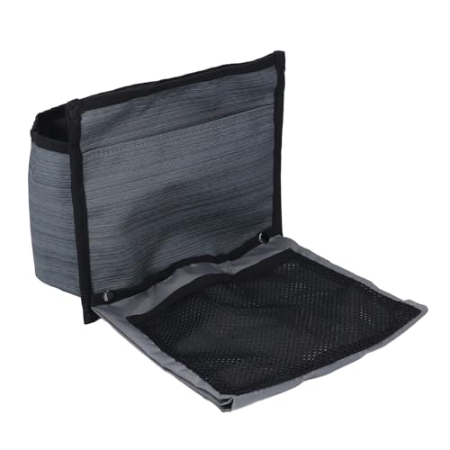 ViaGasaFamido Portable Luggage Cup Holder with Adjustable Strap, Oxford Cloth Travel Drink Bottle Bag for Water Coffee Phones Tickets, Multi Pocket Organizer Fits Most Suitcases Up to 8.66