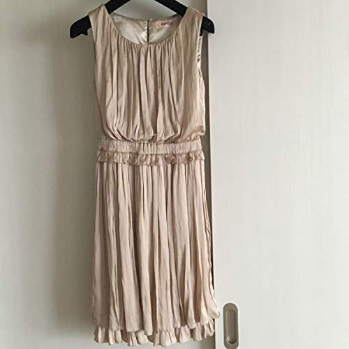 AIMER 上品光沢ベージュ ワンピース 