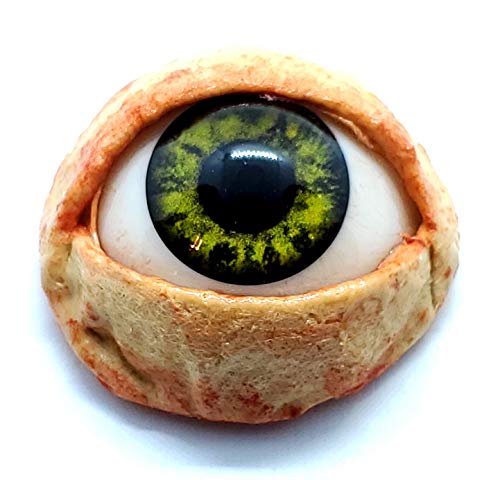 Pair Of Realistic Human/Zombie Acrylic Eyes For Halloween Props, Masks, Dolls (Infected Green 26Mm) #TOP4