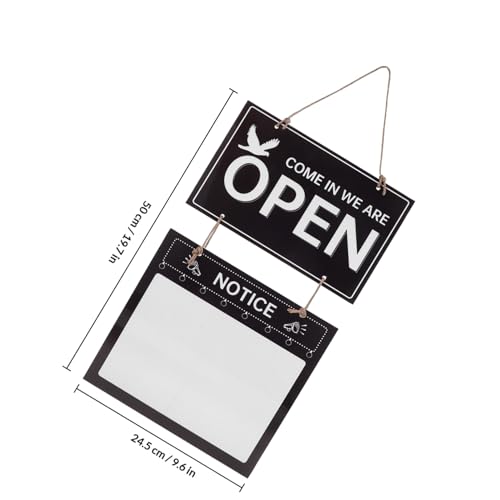 Panneau horaire boutique noir avec affichage clair des heures d'ouverture pour pub et commerces