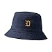 LexiuYibai Bucket Hat for Men Women Old English D Embroidered Washed Cotton Unisex Bucket Hats (Navy,7 1/2)