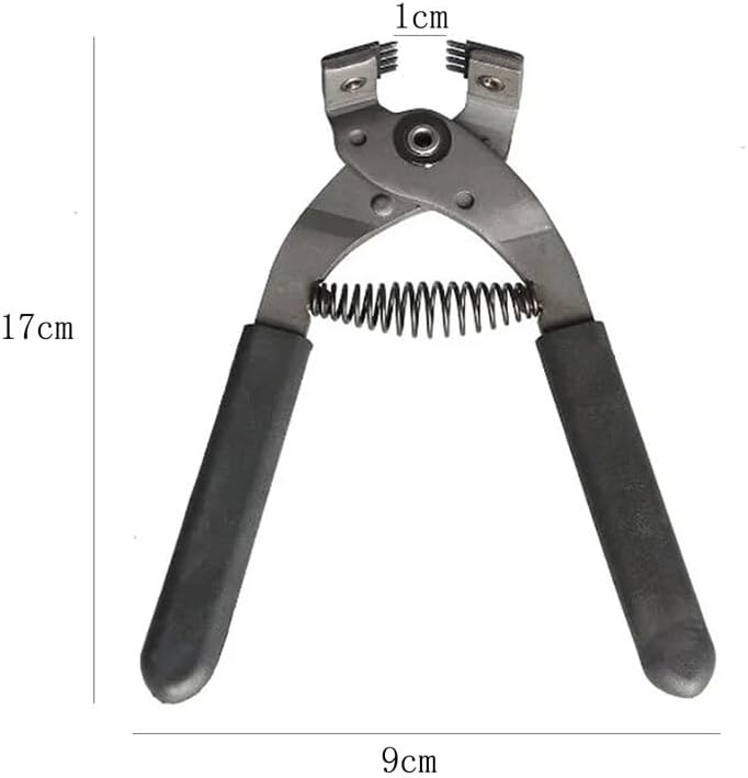 -Leather Stitching Hole Punch Plier Clamp Cutter Hoggard Diamond Cut Punch Leather Punch Tool 4Mm Pitch 4 Prong - (Color: 4 teeth)