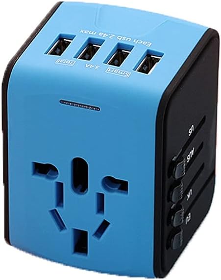 ユニバーサルトラベルアダプター、6.1A 4 USBポートアダプタ、米国、カナダ、イギリス、ヨーロッパ、au、アジアのコンバーター付