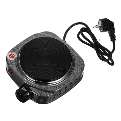 Ciieeo Mini Placa Calefactora Eléctrica Portátil, Pequeño Electrodoméstico Para Cocinar En La Oficina, Camping Y Autocaravanas, Compatible Con Diversos Utensilios De Cocina, Color Gris.