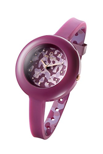 Montre bracelet OPS! objects Camo violet rose argent : accessoire chic et bracelet de montre