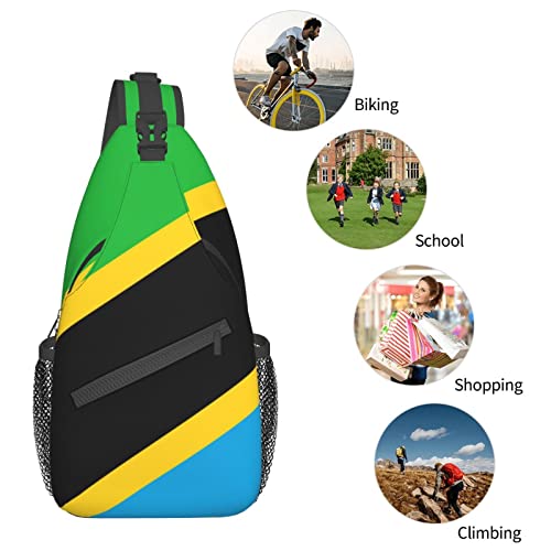 Mochila bandolera unisex estilo Tanzania negra miniatura 7
