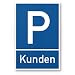 Produktbild Parkplatz Kunden Kunststoff Schild - Kundenparkplatz (blau, 20 x 30cm), Hinweisschild Privatparkplatz - nur Kunden, Parkplatzschild Reserviert - Parkplatz freihalten, Stellplatz vermietet Kundschaft