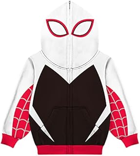 Pitevotur Spidey Hoodie Boys Morales Spider Man Sweatshirts Cartoon Jacket Kids Coat 3-10Y