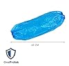 OneProtek Manchette jetable en polyéthylène - 100 Manchon imperméable - Élastiques aux deux extrémités - Taille unique (45 cm) - Bleu #4