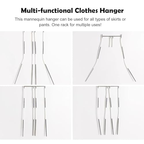 Cintre pour pantalon d'exposition en métal robuste à structure ajustable - 8