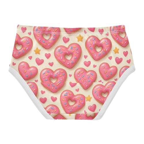 Joisal Cotton Girls Underwear Toddler Cute Cartoon Pink Donuts Girl Panties Cute Fancy Kids Undies Briefs 2t2
