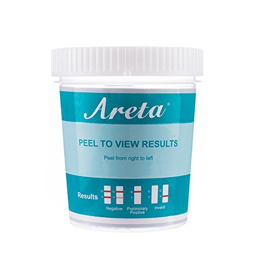 5 Pack Areta 6 Panel Instant Drug Test Cup - Amphetamine (AMP), Oxazepam (BZO), Cocaine (COC), Cannabinoids (THC 50), Methamphetamine (MET), Morphine (OPI 2000) - #ACDOA-264