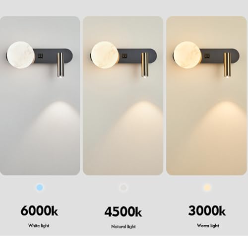 Luz de pared interior moderno regulable 3000K-6000K con rotación de 350° 4