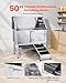 VEVOR Stainless Steel Dog Washing Station, 50 inch Pet Grooming Tub w/Ramp, PE Water Filter Board, Faucet & Showerhead & Soap Holder Dog Bathtub for Large & Medium & Small Pets (Right Door)