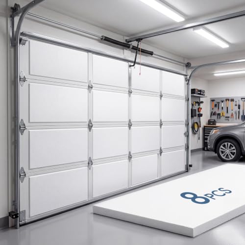 8 Pack 1-1/4"x20"x54" EPS Foam Garage Door Insulation Panels